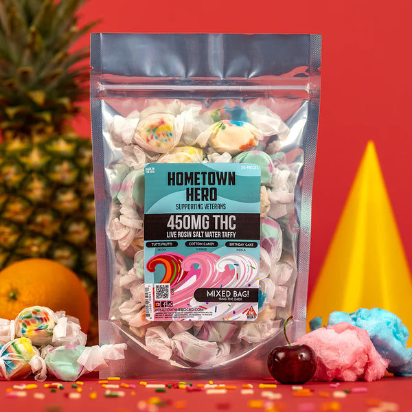 Hometown Hero Delta 9 Live Rosin Taffy (Mixed)