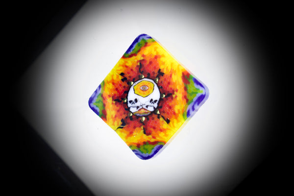 AKM Glass (Pipe Maker) X Banjo Glass Tie Dye Skull Millie #5