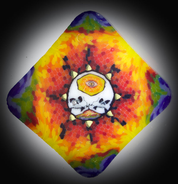 AKM Glass (Pipe Maker) X Banjo Glass Tie Dye Skull Millie #1