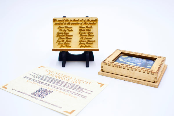 Project 33 - "The Starry Night" (V1R1P-10) Framed Murrine Image - East Atlanta S&V