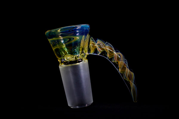 Waugh Street Glass - 4 Hole Fume Laticcino Horn Slide