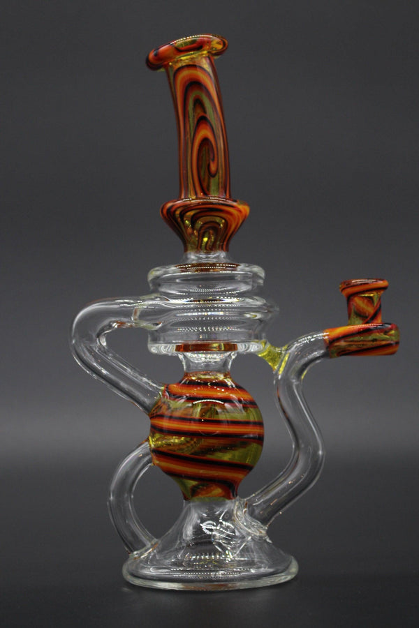 Space Cricket Glass X Fire Show Glass Clear W/ Line Work Klien - East Atlanta S&V