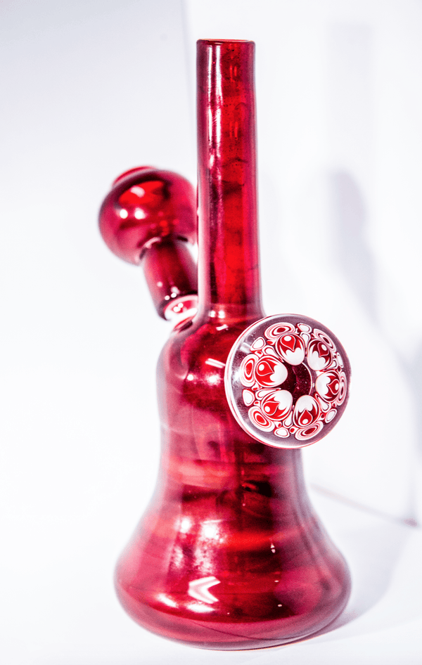 Mogli Glass Red Tube with Dot Stack - East Atlanta S&V