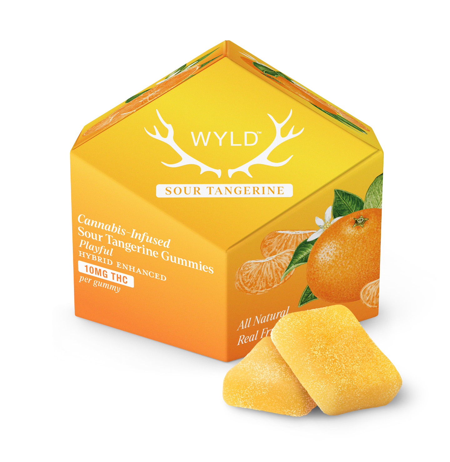 Wyld Sour Tangerine edible by East Atlanta Village Smoke, Vape, and CBD showing vibrant packaging and citrus-flavored gummies.