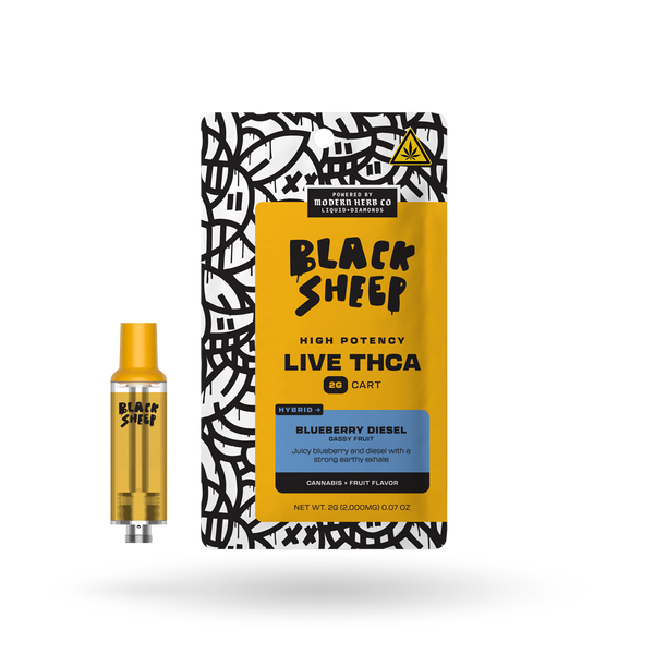 Liquid Diamonds Vape Cartridge: Blueberry Diesel (Hybrid), 2g