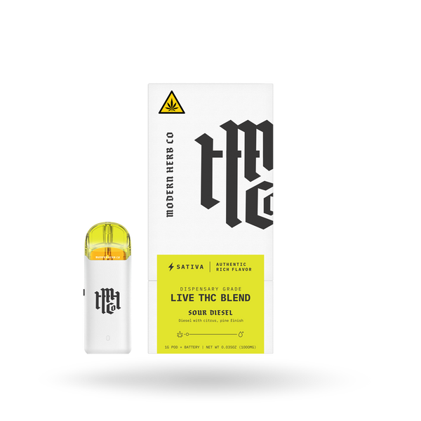 Live THC Pod Starter Kit: Sour Diesel (Sativa), 1g