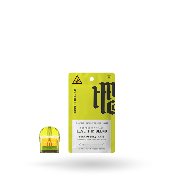 Live THC Pod Refill: Strawberry Haze (Sativa), 1g