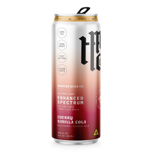 Enhanced Spectrum THC Craft Soda: Cherry Vanilla Cola (Hybrid) 12oz - 4pk