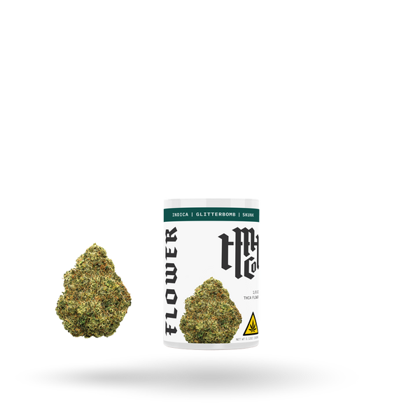 THCa Flower: Glitterbomb (Indica), 1/8oz
