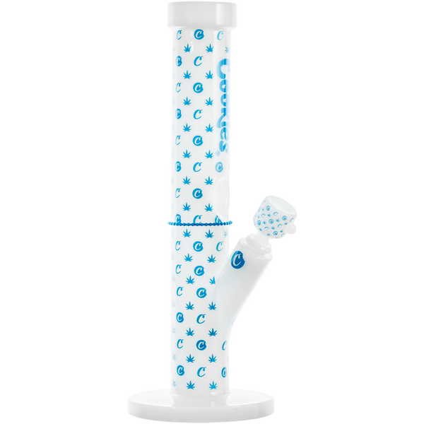 Cookies V Straight Bong, clear glass bong with a straight tube design, featuring the Cookies branding and a sturdy base.