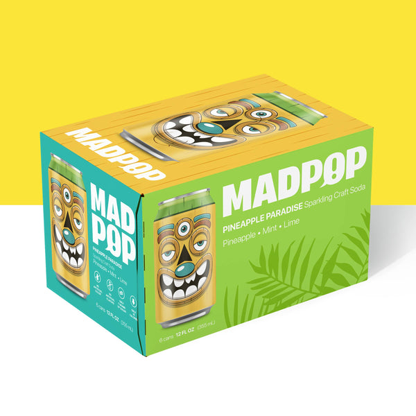 MadPop Pineapple Mint Lime - 12 Can Case