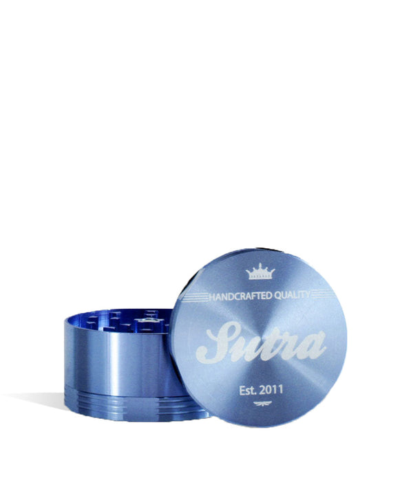 Aluminum 4-piece 50mm grinder for herbs, featuring durable construction and multiple chambers for grinding and storage.