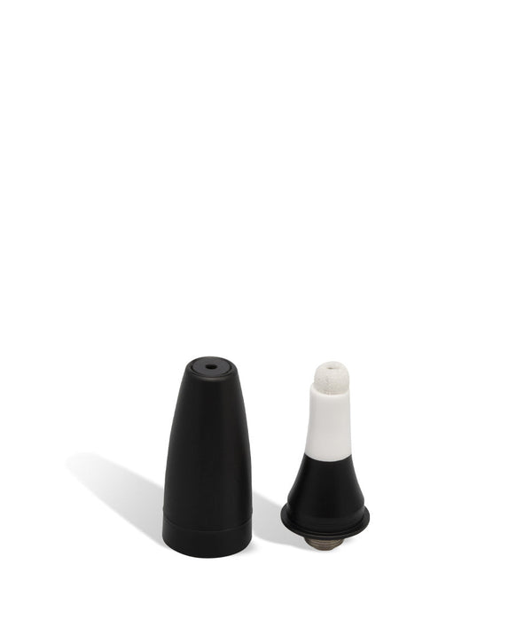 Vape nectar tip compatible with Exxus Vape VRS, clear glass tip with mouthpiece for smooth vapor inhalation.