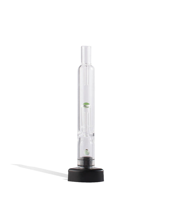 Exxus Vape Mini Hydro Adapter shown in close-up, highlighting its compact design and connection ports for vapor devices.