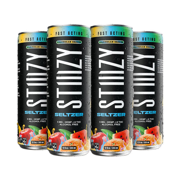 STIIIZY D9 Hemp Seltzer | 12oz | 5mg | 4ct Pack
