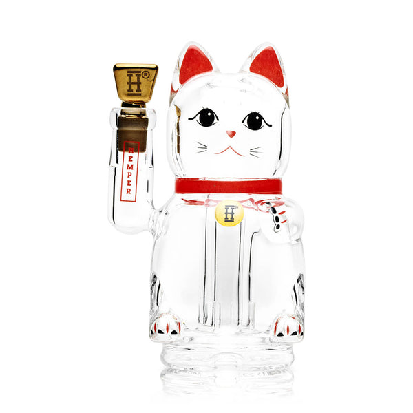 Hemper Lucky Cat Peak Top attachment for vaporizer, featuring a detailed Lucky Cat design in vibrant colors.