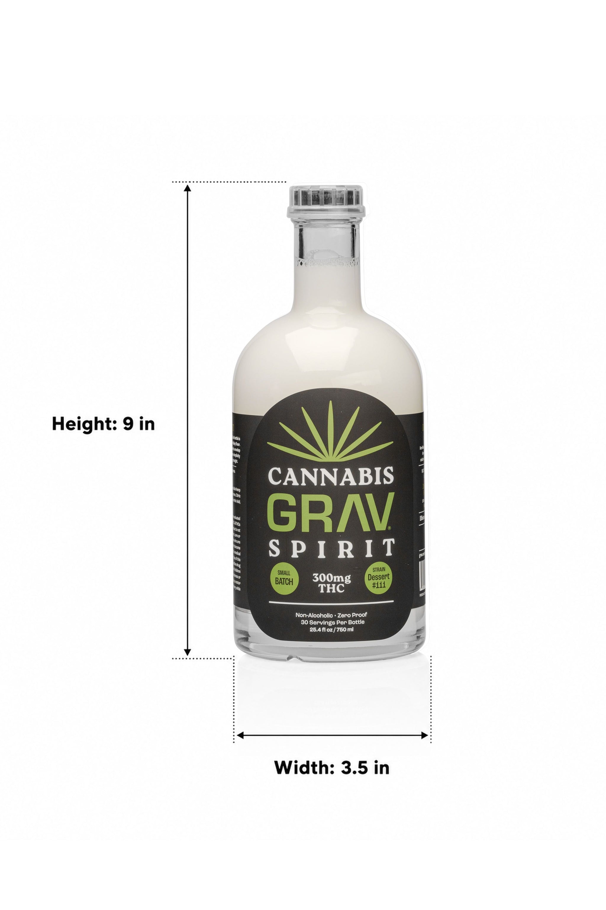 GRAV® Cannabis Spirit 300mg Natural, 750ml Bottle