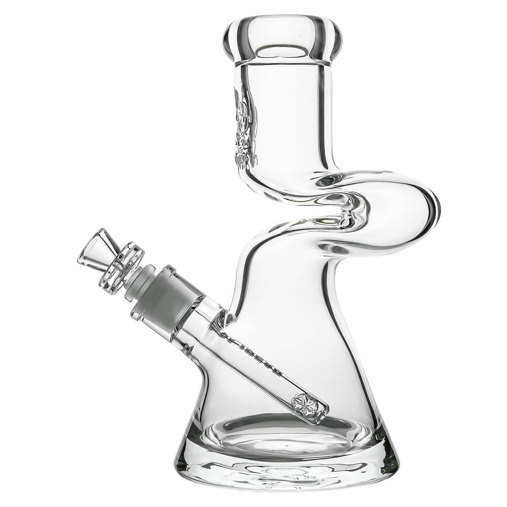 Calibear 9mm Zong Bong Beaker Glass Water Pipe | Heavy Duty Z-Curve Bong