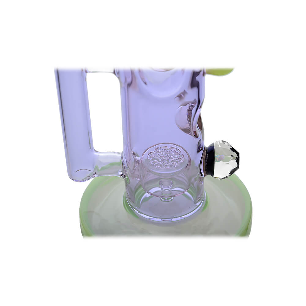 Calibear Colored Holed Straight Tube Water Pipe | Honeycomb Perc Bong