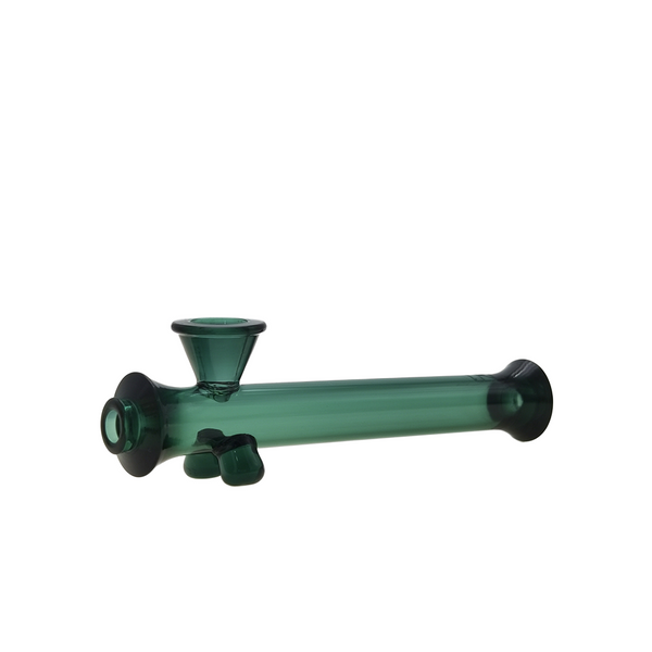 Jane West JW Original Steamroller Hand Pipe in teal, featuring a smooth glass design and ergonomic shape for easy handling.