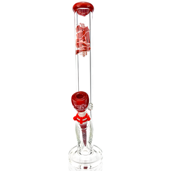18" Wildstyle Graffiti Colored Glass Straight Beaker Bong