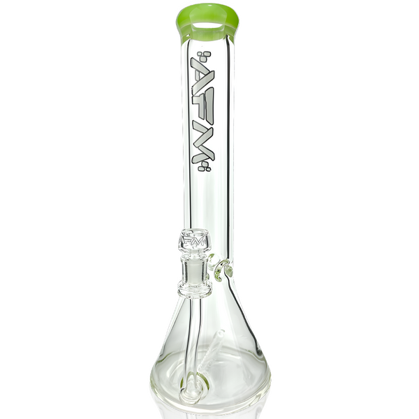 13-inch AFM Smoke inline perc beaker bong with clear glass and percolator for smooth, filtered smoking experience