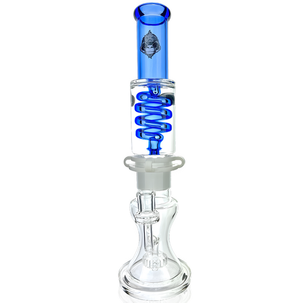 AFM Smoke 14-inch straight tube bong with glycerin coil and freezable coil for smooth, cooling hits.