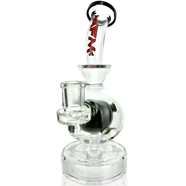 8-inch AFM Swiss Ball Glass Dab Rig by AFM Smoke, featuring a rounded glass design for concentrates and dabbing.