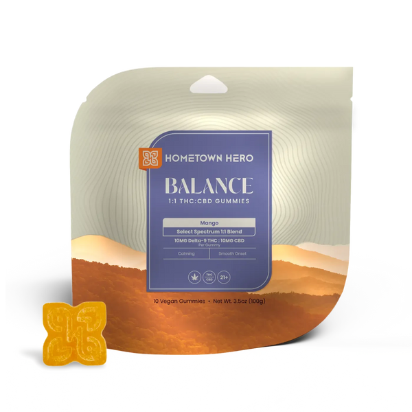 Hometown Hero- Balance 1:1 THC CBD Gummies