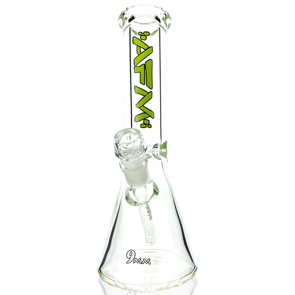 12-inch AFM Heavy Boi 9mm glass beaker bong from AFM Smoke, featuring a sturdy beaker design and thick glass construction.