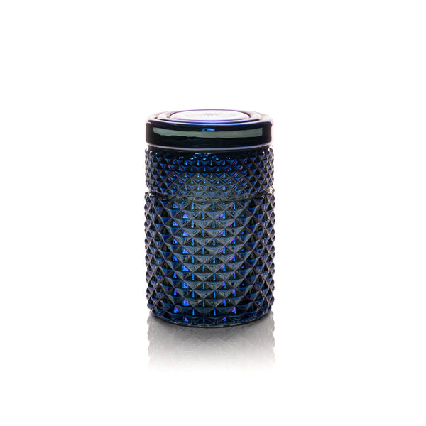Jane West Twenties Collection Midnight stash jar with a sleek, dark finish and secure lid, ideal for storing small items or herbs.