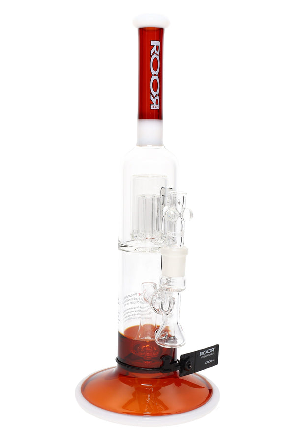 ROOR Tech 15″ Colored Stemless Straight Tube with Barrel Perc – Glass-on-Glass