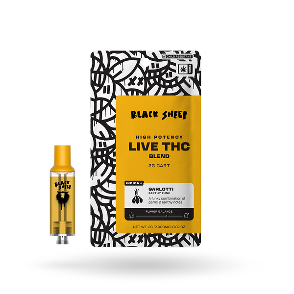 Live THC Blend Vape Cartridge: Garlotti 2g
