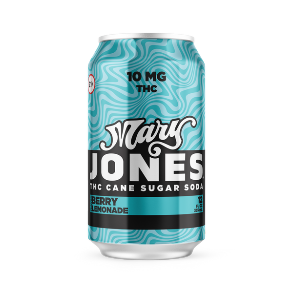 Mary Jones THC Berry Lemonade drink by East Atlanta Village Smoke, Vape, and CBD, showing a refreshing berry lemonade beverage.