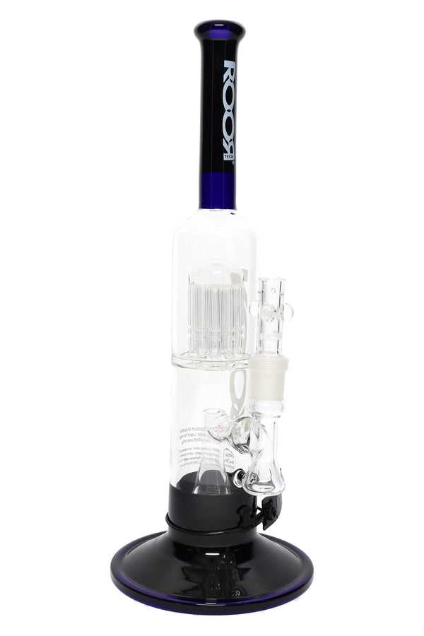 ROOR Tech 14″ Multicolor Straight Shooter – Tree-to-Showerhead Perc (Glass-on-Glass)