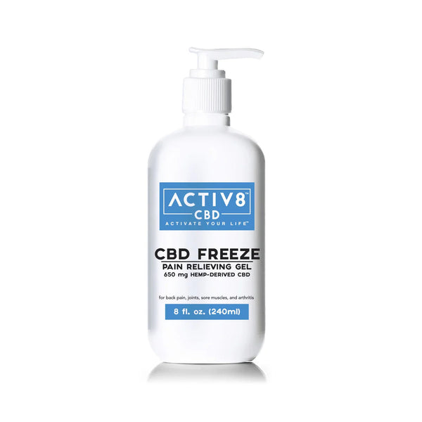ACTIV8 CBD Freeze Pain Relieving Gel: 250mg & 650mg CBD