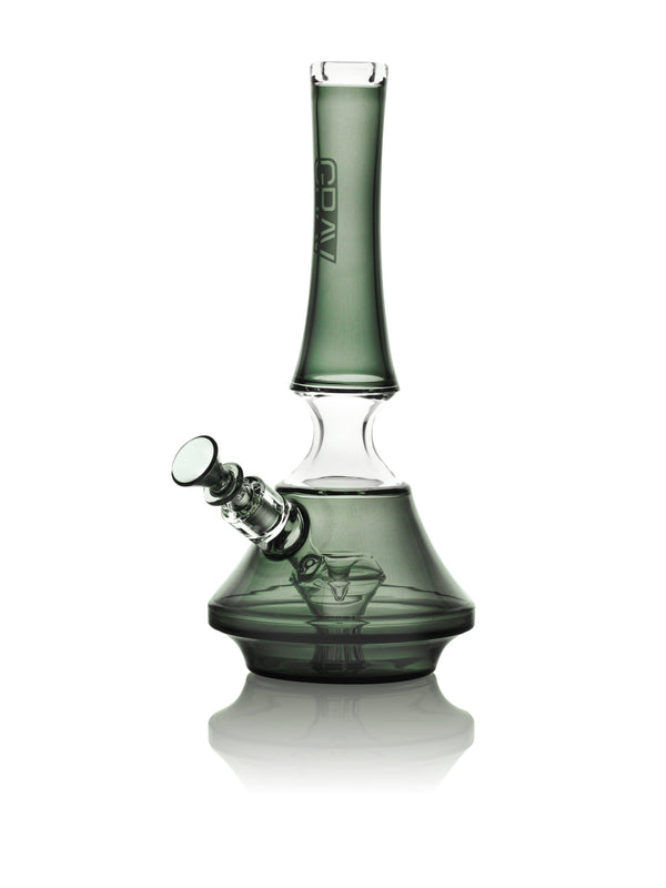 GRAV Smoke Empress bong with intricate design, clear glass body, and a sturdy base, ideal for smooth smoking sessions.