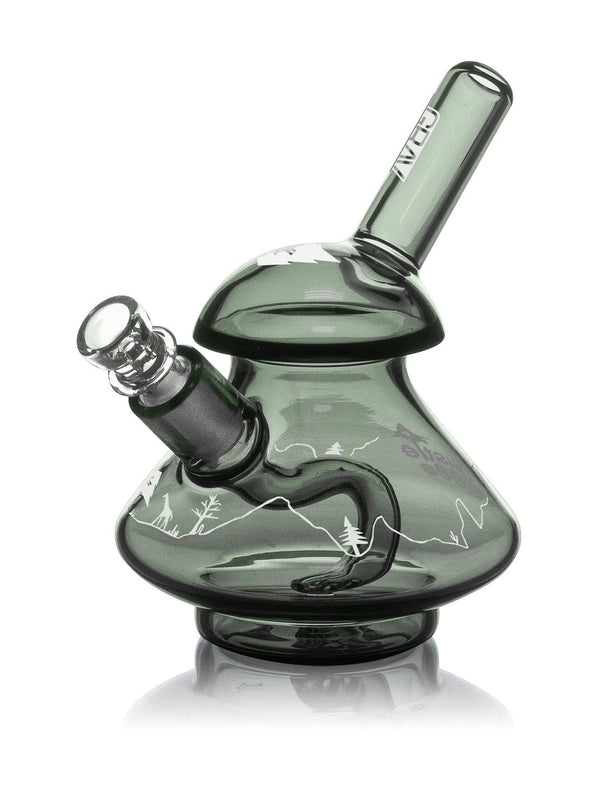 GRAV LRG Hustle Trees Wobble Bubbler, glass water pipe with colorful tree design and wobble base for smooth smoking experience