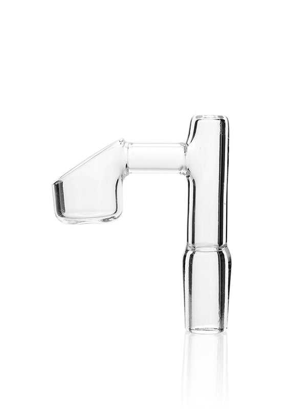 GRAV 14mm male quartz banger with 90-degree angled design, concentrate accessory for vaporization and dabbing.