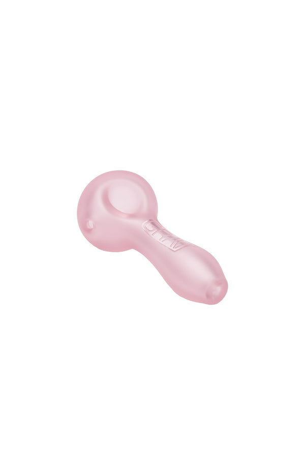 GRAV sandblasted flower-shaped dry pipe for smoking, featuring a smooth, textured surface and ergonomic design.