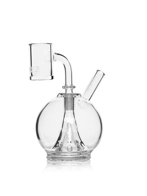 GRAV Eclipse Rig in clear glass with a sleek, modern design, ideal for concentrates and dabbing.