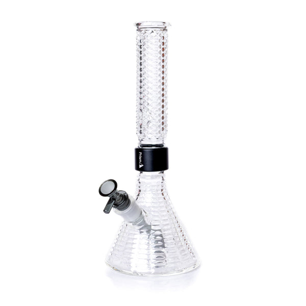 Jane West x Prism modular water pipe accessory in clear glass, showcasing its sleek design and modular components.