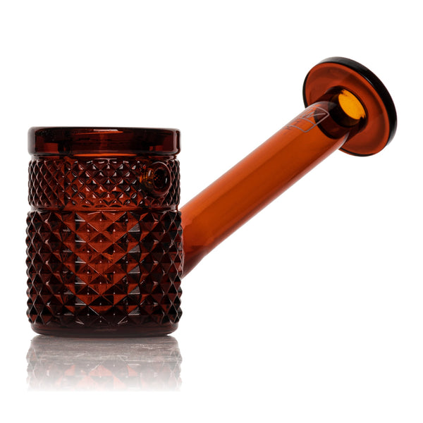 Jane West Twenties Collection Amber hand pipe, a stylish accessory with a sleek design and amber-colored glass.