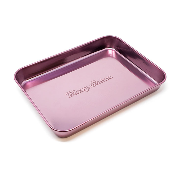 Blazy Susan rolling tray by Smoke Drop featuring colorful, patterned surface with raised edges for rolling and storage.