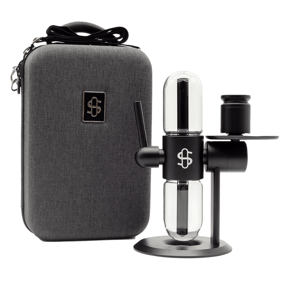 Stündenglass Kompact gravity hookah with sleek design and glass components, compact and portable for aromatic smoking experiences.