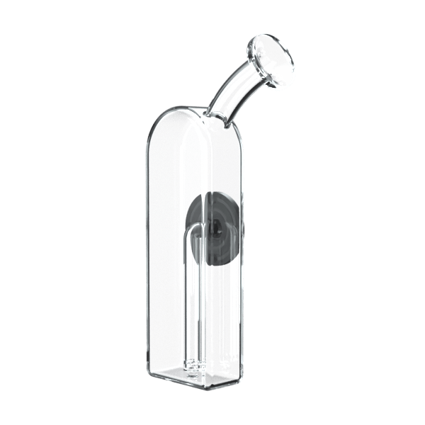 Clear Stündenglass Modül Dok glass replacement piece made of borosilicate for durable, angled design in modül accessories.