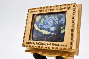 Project 33 - "The Starry Night" (V1R1P-10) Framed Murrine Image - East Atlanta S&V