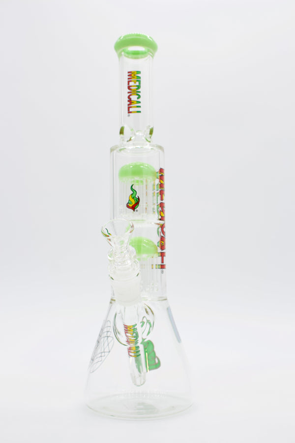 Medicali Glass "Double Tree Perc" Beaker - East Atlanta S&V