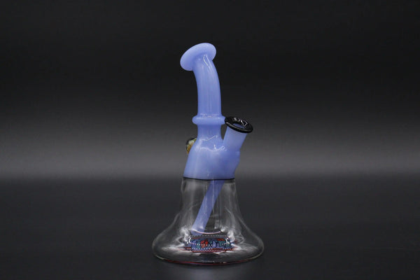 Brian Jacobson Fila Jammer water pipe with intricate glass design, featuring clear and colored glass accents.