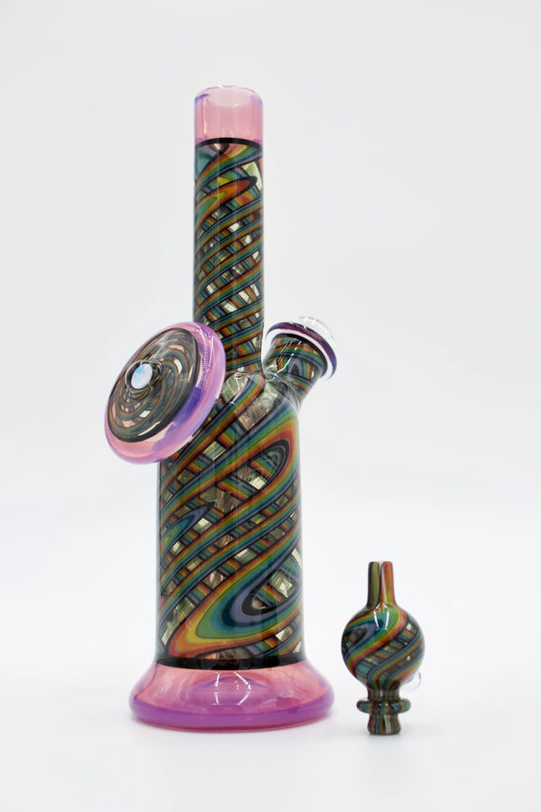 East Atlanta S&V Reverend Morese Glass Double Layer Mini Tube in Rosaline, 2021, featuring vibrant glass artistry.